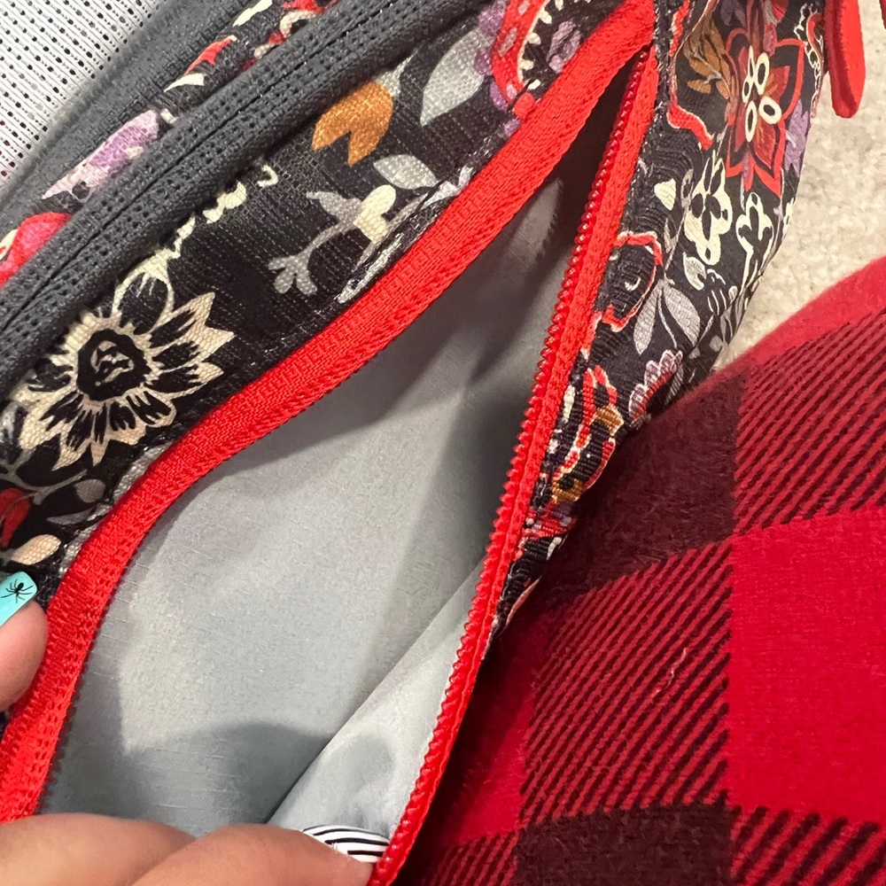 Vera Bradley Coleman 8L Sling Backpack
 Women's Floral - Red and Black - Picture 9 of 12